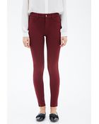 Forever 21 Double-Sided Coated Denim Pants - Lyst