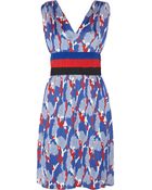 Vionnet Printed Crepe De Chine Dress - Lyst