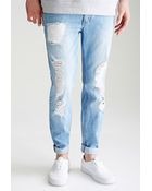21men Distressed Medium Wash - Slim Fit Jeans - Lyst