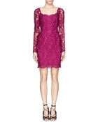 Emilio Pucci Sheer Sleeve Guipure Lace Sheath Dress - Lyst