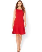 Lauren by Ralph Lauren Sleeveless Drop Waist Dress - Lyst