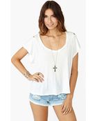 Nasty Gal Soft Slashes Tee - Lyst