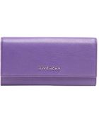 Givenchy Violet Leather Continental Wallet - Lyst
