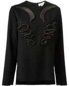 Stella McCartney Zip Detail Sweater - Lyst