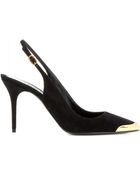 Alexander McQueen Suede Sling-Backs - Lyst