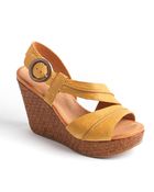 Naya Estra Leather Platform Wedge Sandals - Lyst