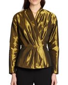 Lafayette 148 New York Delphi Metallic Wrap Jacket - Lyst