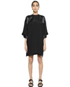 Givenchy Silk Crepe De Chine & Satin Dress - Lyst