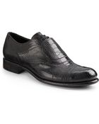 Dolce & Gabbana Reptile-Embossed Leather Lace-Ups - Lyst