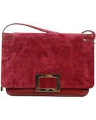 Roger Vivier Handbag Ines Shoulder In Leather And Suede - Lyst