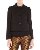 RED Valentino Layered Collar Jacket - Lyst