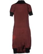 Jil Sander Navy Short Dress - Lyst
