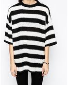 Monki Kimono Sleeve Stripe Sweater - Lyst