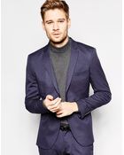 Selected Micro Check Suit Jacket In Skinny Fit - Lyst