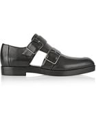 Alexander Wang Double Monk-Strap Cutout Leather Loafers - Lyst