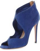 Aquazzura Bianca Suede Keyhole Bootie - Lyst