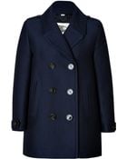 Burberry London Cotton-Silk Elwood Pea Coat - Lyst