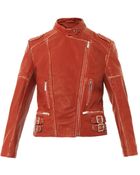 Christopher Kane Vintagelook Leather Biker Jacket - Lyst