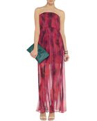 Alice + Olivia Padmae Pleated Silkgeorgette Maxi Dress - Lyst