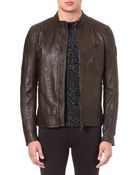 Belstaff Kirkham Leather Jacket Sage - Lyst