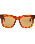 Balenciaga Square Sunglasses Lightdark Havana - Lyst