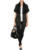 DKNY Cotton-Wool Blend Marled Knit Cardigan - Lyst