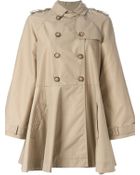 RED Valentino Flared Trench Coat - Lyst