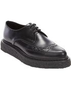 Saint Laurent Woven-Detail Platform Creepers - Lyst