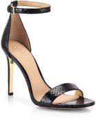 Tory Burch Keri Snakeskin Sandals - Lyst