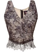 Sachin+babi Scalloped Lace V Neck Tank with Open Back - Lyst