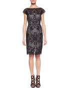 Escada Lace Embroideredoverlay Dress - Lyst