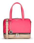 DKNY Color Block Leather Small Satchel - Lyst