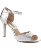 Michael Kors Malia Metallic Leather Sandals - Lyst