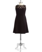Anne Klein Plus Yoke Lace Dress - Lyst