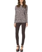 Michael Kors Savannah Zebra-Print Top, Petite - Lyst