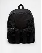 Asos Clip Backpack In Nylon - Lyst