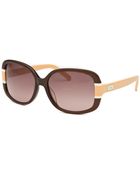 Chloé Womens Square Brown Sunglasses - Lyst