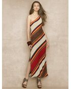 Ralph Lauren Blue Label One-Shoulder Sweater Dress - Lyst