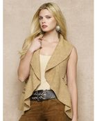 Ralph Lauren Blue Label Multi-Knit Shawl-Collar Vest - Lyst