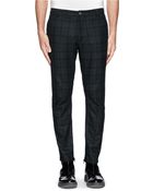 Lanvin Wool Check Biker Pants - Lyst