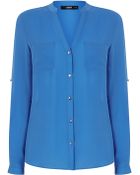 Oasis Neru Collar Split Back Shirt - Lyst