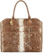 Armenta Python-Print Wool Tote Bag - Lyst