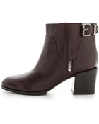 Sergio Rossi Dalston Booties - Dark Red - Lyst