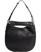 Givenchy Black Leather 'Obsedia' Medium Hobo Shoulder Bag - Lyst