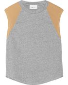 3.1 Phillip Lim Silk-Trimmed Cotton Top - Lyst