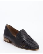 Dolce Vita Black Leather Woven Detail 'Cealey' Loafers - Lyst