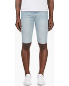 Levi's Blue Slim Fit Cut Off 511 Denim Shorts - Lyst