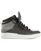 Dolce & Gabbana Paneled Hi-Top Sneakers - Lyst