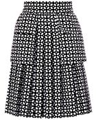 Alexander McQueen Bonded Laser-Cut Cotton Skirt - Lyst