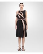 Bottega Veneta Nero Dark Flamingo Refined Ramie Cotton Dress - Lyst